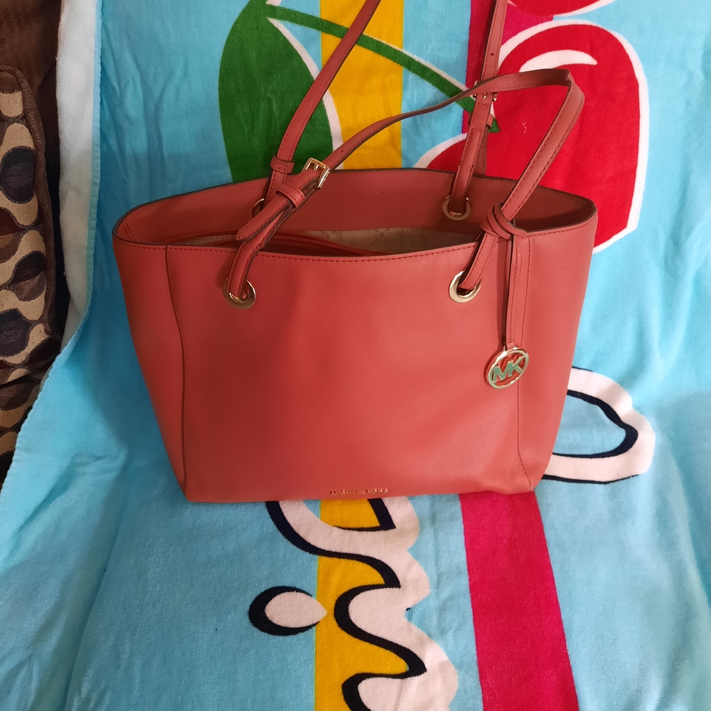 Michael Kors Coral Tote Bag